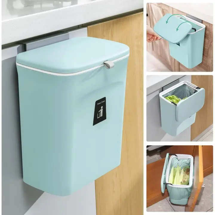 Contenedor de compostaje de cocina, para colgar en el encimera o sobre el fregadero, con armario/baño/dormitorio - 1
