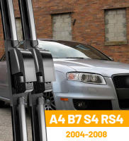 Limpiaparabrisas Delantero LHD Para Audi A4 B7 S4 RS4 2004-2008 Plegable Natural De Goma Resistente Al Rango De Temperatura +158℉ a -40℉ Negro - details 0