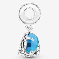 Pandora Charm de Colgante en Plata de Lei Lindo pulpo en cristal de Murano 791694C01,Incluye Caja Original - details 0