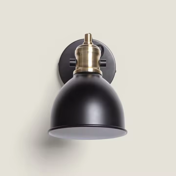 Ledkia Lámpara de Pared Metal Louise Negro - 1