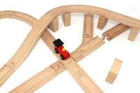 Accesorios De Pista De Tren De Madera Compatible Con Todas Las Marcas De Trenes Pista De Ferrocarril De Madera Para Juegos Educativos Para Niños Aged 4-6 - details 9
