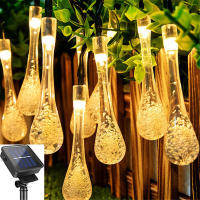 Luces De Cadena Solar De Gotas De Agua Impermeables Para Decoración Al Aire Libre Guirnalda De Hadas Para Navidad Boda Fiesta Jardín - details 5