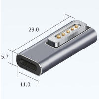 Adaptador PD Magnético USB Tipo C Para Magsafe 1 2 MacBook Air pro Con Indicador LED Carga Rápida Convertidor De Enchufe Magnético Material De Estructura De Aleación De Aluminio - details 12