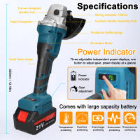 Grinder De Ángulo Eléctrico 125mm Motor Sin Escobillas Herramienta De Corte Y Polido Portátil Para DIY En El Hogar - details 3