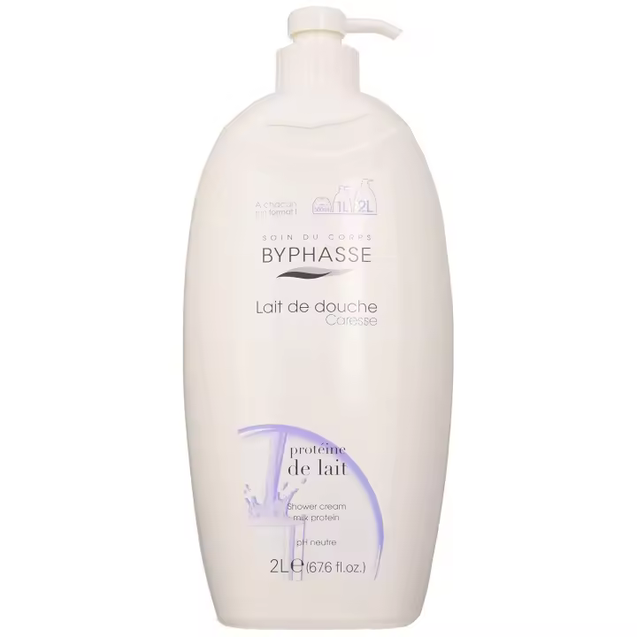 GEL CREMA DE DUCHA BYPHASSE CARESSE PROTEINA DE LECHE Formato XL de 2 LITROS - 1