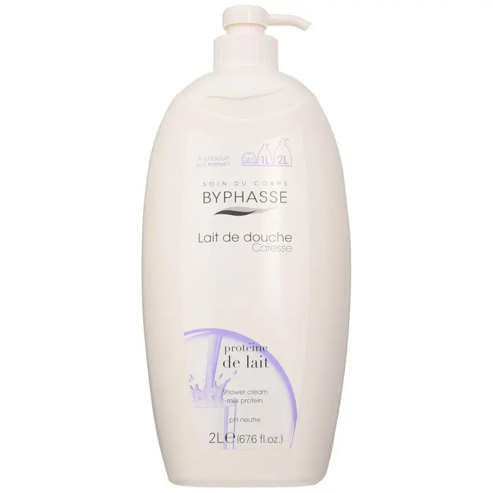 GEL CREMA DE DUCHA BYPHASSE CARESSE PROTEINA DE LECHE Formato XL de 2 LITROS - 1