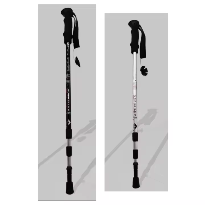 SET 2 Bastones de Trekking ultraligeros ajustables, bastón de aleación de aluminio para caminar, Trail Running, senderismo, Alpenstock plegable para turismo - 1