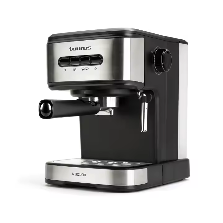 Taurus - Cafetera Espresso Mercucio. Color Metálico. Material producto Acero inoxidable. Potencia 850 W. Longitud del cable 75 cm - 1