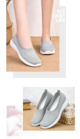Zapatos De Mujer Nuevos Con Suela Suave Y Material De Tela Casual Zapatillas Deportivas De Malla Baja Tacón Zapatos Vulcanizados - details 8