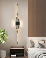 Lámparas De Pared LED Para Dormitorio 24w 28w Negras Y Doradas Iluminación Decorativa Para Casa Pasillo Aisle Balcón Luz De Noche Moderna - details 12