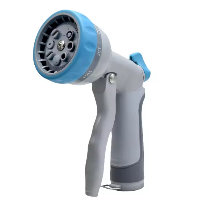 ZVD Pistola Manguera Jardín, Pistola de Mangueras de Jardín de Metales Pesados, Pistola Riego Jardin con 8 Modos y Control de Flujo de Agua, Para Regar Plantas, Lavar Coches y Mascotas (Azul) - 1
