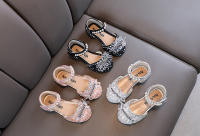 Sandalias De Verano Para Niñas Con Lentejuelas Y Broche Moda Infantil Zapatos De Niños Antideslizantes Talla Verdadera Adecuada Para Edades 4-6 Años - details 2