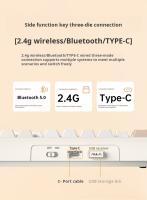 Teclado Mecánico AULA F108pro Con Bluetooth /2.4G/ Cable Tres Modos Iluminación RGB Personalizable Teclas Hot-swappable Estructura De Ganchos - details 16