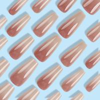 Uñas Postizas Brillantes Cortas En Rosa Estilo Francés Gradient 24 Piezas Uñas Artificiales Reutilizables Para Manicura Falsa - details 15