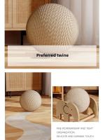 Juguete Para Gatos Rueda De Ejercicio Con Bola De Rasguño Sisal Natural Juguete Interactivo Para Gatos Almohadilla De Rasguño De Madera - details 4