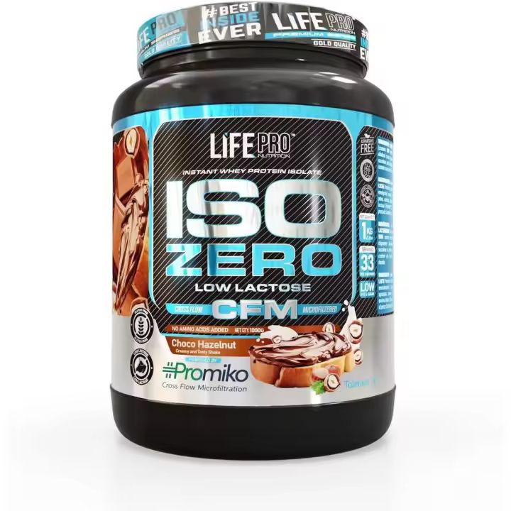 Life Pro Nutrition Life Pro Isolate Zero 1 Kg - Proteína Aislada de Suero - Sabor Chocolate Avellana - Alta Calidad - 1