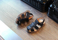 Sandalias De Cuero Para Niños Y Niñas 100% Suave Para Verano Zapatos De Playa Deportivas Princesa Con Cordones Y Cierre De Correa - details 7