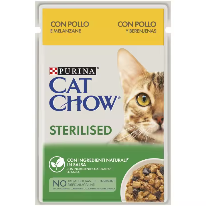 Cat Chow Esterilizado Pollo en Salsa Sobres para Gatos  Comida húmeda para gatos adultos esterilizados - 1