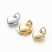 4pcs Colgante De Corazón De Amor Sólido En Oro 14K 18K Con Anillo De Salto Para Suministros De Joyería DIY Accesorios De Joyería - details 0