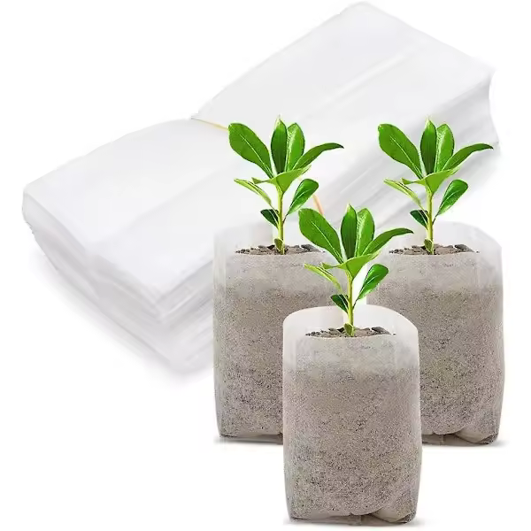 100pcs 12x13cm Biodegradable Woven Plant Bags Fabr Plant Pots for Planting - 1