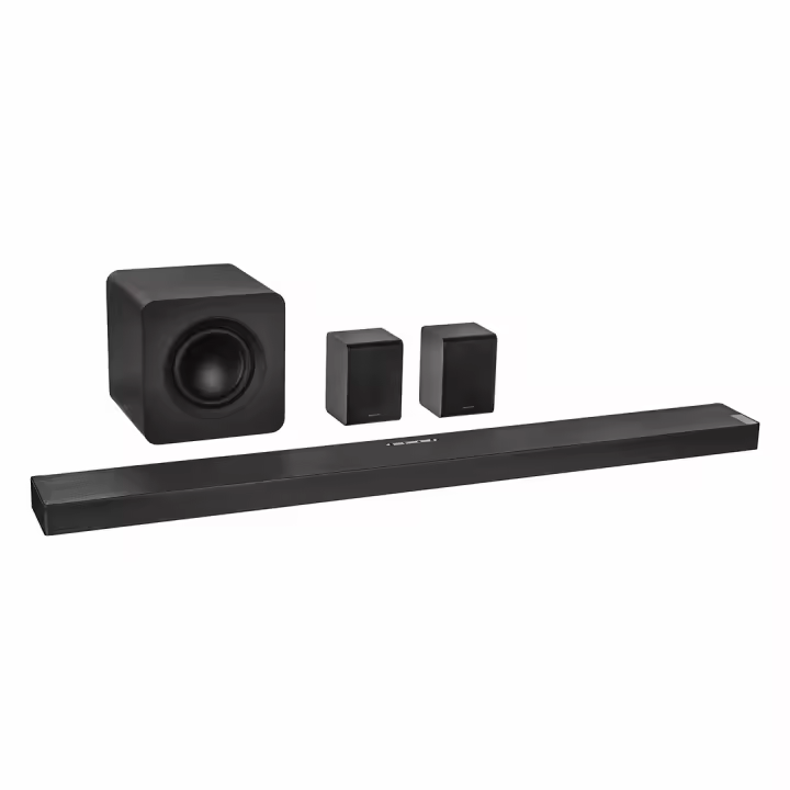 Samsung HW-QS7500F Serie Q Barra de sonido de 3.1.4 canales para TV, subwoofer inalámbrico de 6.5", altavoz trasero, Dolby Atmos inalámbrico y DTS:X, SpaceFit Sound Pro, Q-Symphony - 1