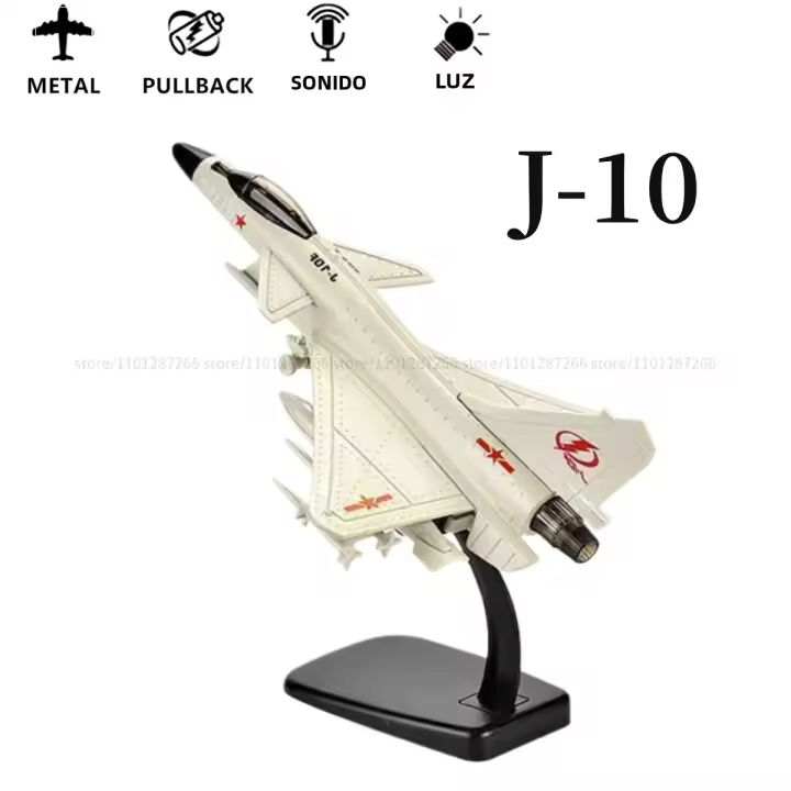 Avión De Combate Jet Fighter Con Pullback Y Luz Sonido Escala Diecast 1:50 Modelo De Avión F16 F22 F35 B2 J31 Para Niños Regalo - 1
