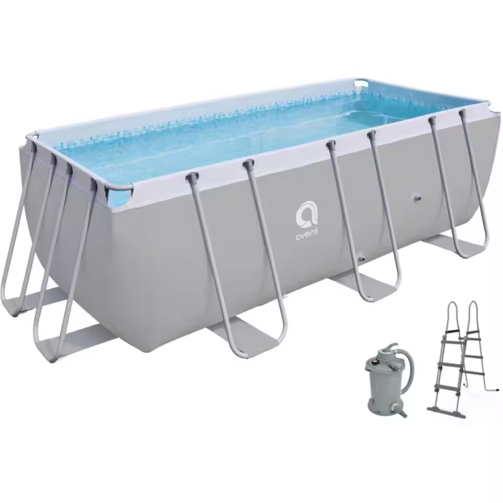 Piscina Desmontable Rectangular de 400x200x99 cm. con Depuradora de Arena Jilong  17726-1EU - 1