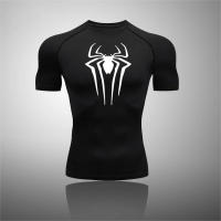 Camiseta De Compresión Deportiva Para Hombre Con Estampado Secado Rápido Transpirable Guardia Contra Rasguños Top De Entrenamiento Estrecho Para El Verano - details 4