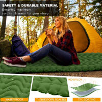 Colchoneta ultraligera para acampar con almohada, colchón inflable, Cama para exteriores, impermeable, para caminatas y trekking - details 2