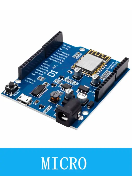 Placa De Desarrollo WiFi WeMos D1 Mini CH340 ESP8266 ESP-12E D1 UNO Shield Basada En ESP8266 Para Alarmas Suministro De Voltaje V Dissipación De Potencia W - 1