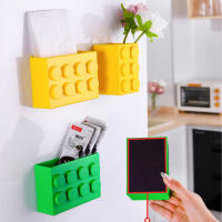 2PCS/set Caja De Almacenamiento Magnética En Forma De Bloque Organizador Para Nevera Adhesivo En La Pared Caja De Almacenamiento Para Puerta De Nevera Sin Perforar - details 1