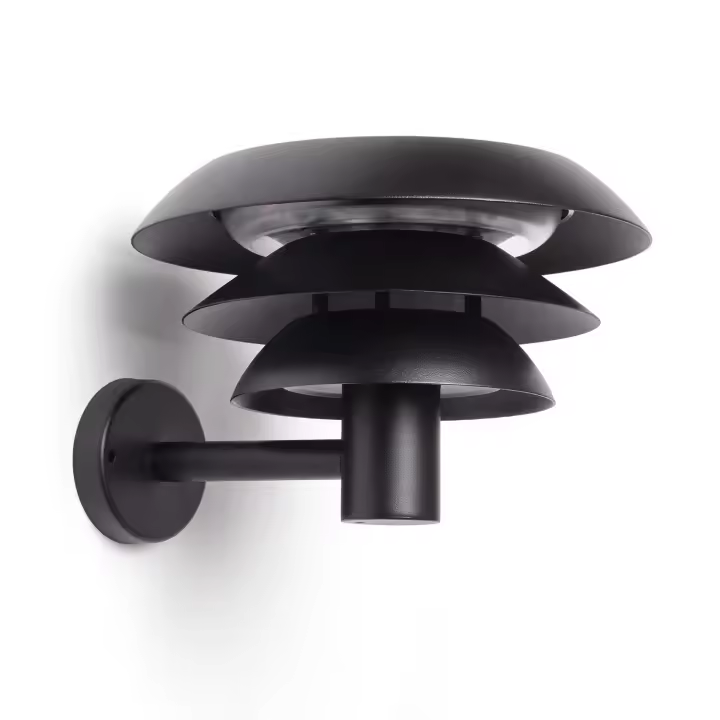 Ledkia Aplique de Pared Exterior Solar LED 1,5W Aluminio Biel Negro - 1