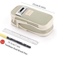 Estuche de lápices de gran capacidad, estuche de lápices grande, estuche de lápices para niñas adolescentes-verde - details 1