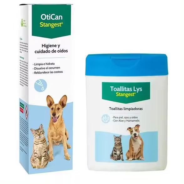 Pack OtiCan + Toallitas 40 unidades para Perros y Gatos  Pack OtiCan + Toallitas 40 unidades Perros y Gatos - 1