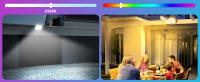 Aigostar Focos LED Exterior Solares RGBW, Cambio de Color 200W,  Foco RGB+6500K y 3 Modos, Regulable, Control Remoto, IP66 Impermeable, Proyector LED RGB para Fiestas Jardín Terraza, 2 pcs(1) - details 3