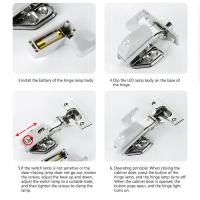 10Pcs Luz Inteligente De Inducción Táctil LED Para Armario Sensor De Luz Nocturna Para Armario De Dormitorio Y Gabinete Incluye Baterías AA (no Incluidas) - details 11