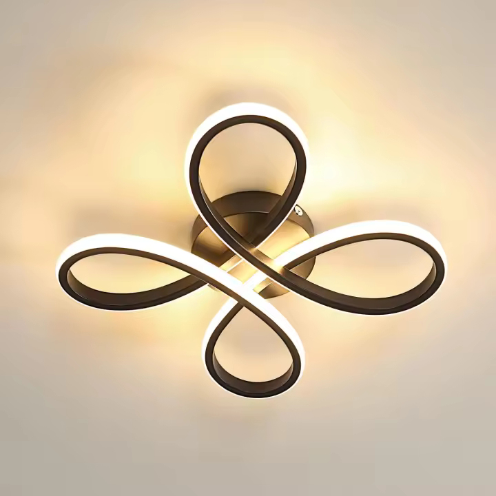Lámpara de techo LED con forma creativa de Flor, 3500 Luces, ideal para Sala de estar, dormitorio, Cocina, pasillo, 30x30x8 cm. - 1
