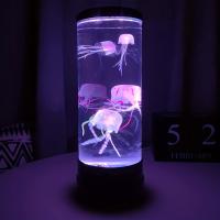 Lámpara De Noche LED Cambio De Color Juguete Acuario Mini Acrílico Simulación De Medusa Decorativa USB Regalo Para Niños - details 6