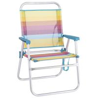 Monty Silla Playa Aluminio y Textileno Multicolor Rainbow 57x50x88m - details 0