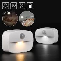 Lámpara De Noche LED Con Sensor De Movimiento Adhesiva Para Dormitorio Baño Cocina Pasillo Escaleras Armario Compacta Recargable Con Pilas Incluidas - details 0