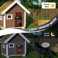 Porta Automática Para Ponedero Controlado Por Luz Y Pilas Impermeable Accesorio De Actualización Para Puerta De Casa De Mascotas - details 2