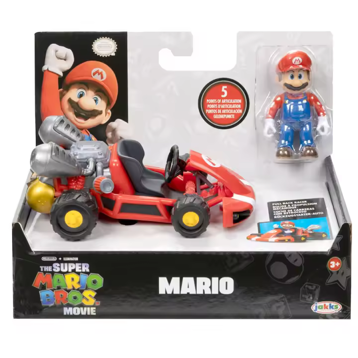 Figura Super Mario Kart La Pelicula Mario Kart 7cm. Figura coleccionable con acabados detallados. Perfecta para fans y coleccionistas de ediciones especiales. - 1