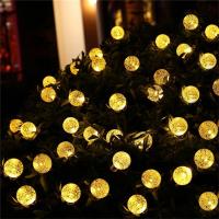 Lámparas De Bolitas Solares Para Exterior Cadena De Luces Impermeables Agua Cristal Navidad Fiesta De Jardín Decoración De Vacaciones - details 6