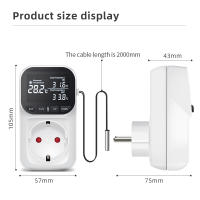 Controlador De Temperatura Digital Con Display LCD Timbre Preset Para Enfriamiento Y Calentamiento Sensor De Temperatura EU Plug 220V - details 7
