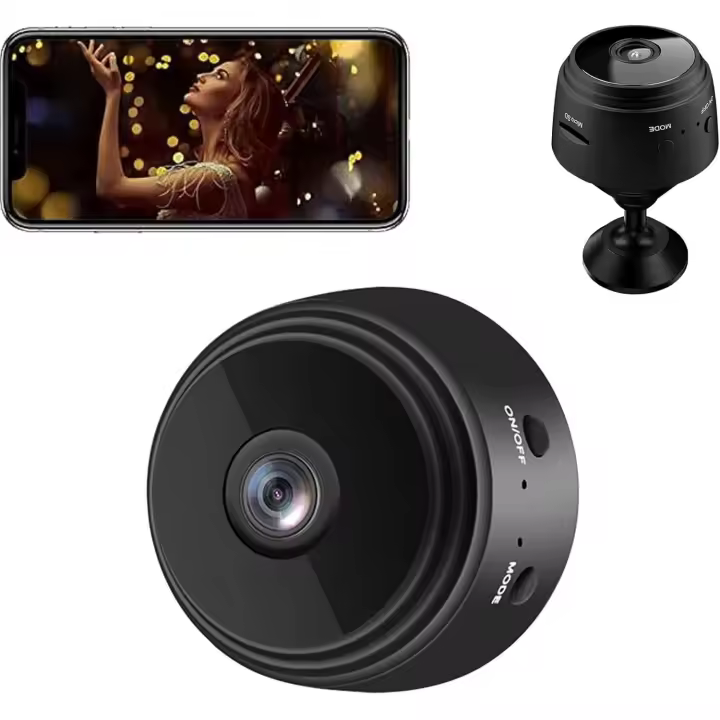 PORCHEDDU Camtrix Mini cámara de seguridad magnética, mini 1080p HD cámara de seguridad magnética inalámbrica, cámara oculta inalámbrica WiFi pequeña cámara de vídeo, con aplicación para el hogar interior al aire libre (1 unidades) - 1