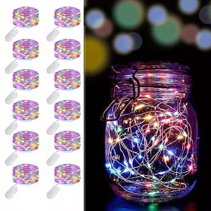 Cuerda De Luces LED De 20 Piezas 2M Con Hilo De Cobre Plateado Para Decoración De Fiestas De Boda Cumpleaños Y Pared - 1