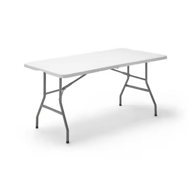 ORION91 - MESA PLEGABLE BLANCA RECTANGULAR 1,8m GARDEN HOUSE GARAGE 91 CJ.1 - 1