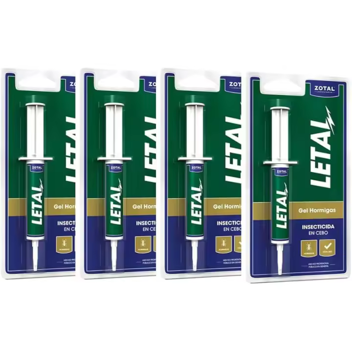 Zotal Laboratorios Pack de 4 Insecticida LETAL TRX ZOTAL en Cebo Contra Hormigas, Total 40 Gr - Efectivo Contra Hormigas - Control Duradero - 1