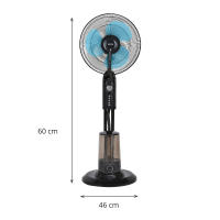 Ventilador con nebulizador Jocca 3 en 1 con oscilación 60°, 3 velocidades, temporizador 60 min, tanque 3,2 L, bajo consumo 75W, diseño silencioso y seguro con aspas de PP, ideal para hogar y oficina en días calurosos – 180 ml/h de nebulización - details 3