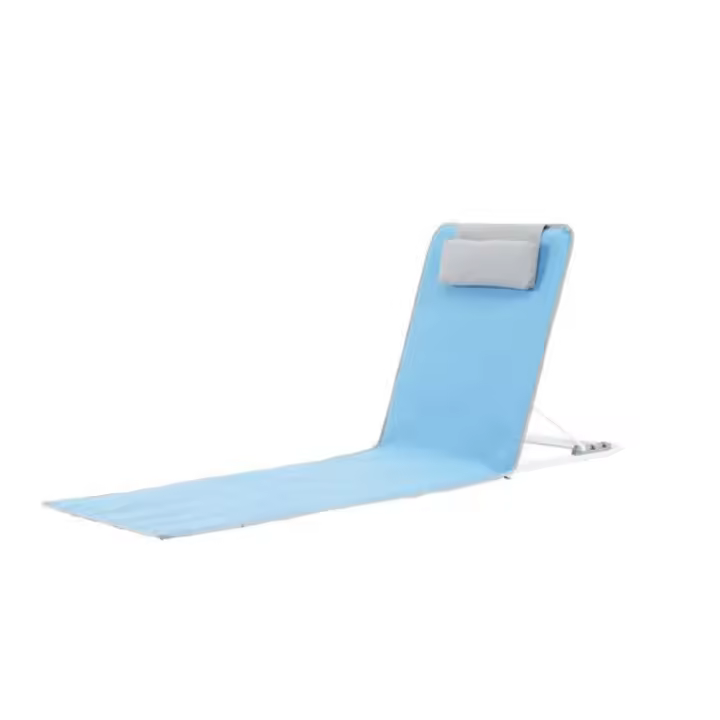 Esterilla de playa / piscina ligera reclinable portable 47 x 145 cm. Estructura de metal, hasta 110 kg soportado - 1